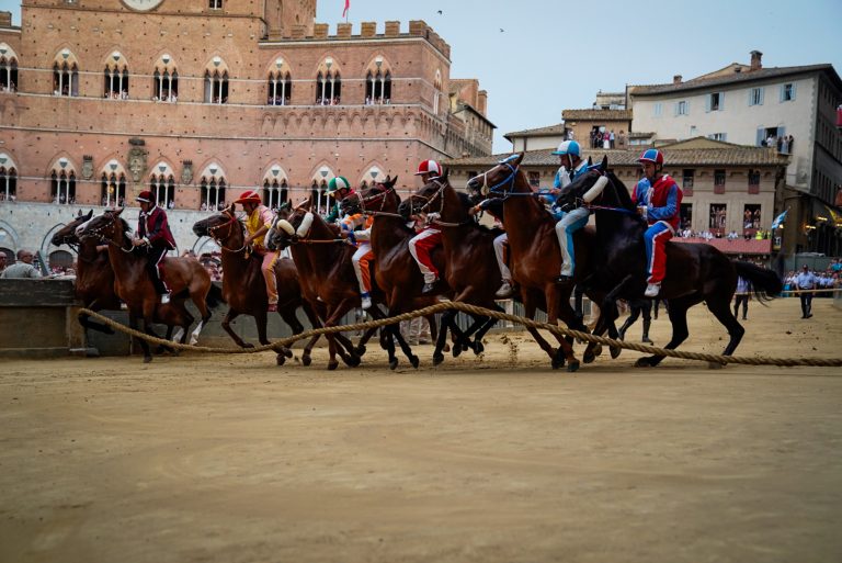 Palio di Siena. Il Nicchio con il cavallo scosso vince la prova generale