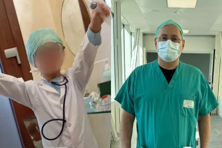 A Carnevale si traveste come il medico che lo ha salvato la vita