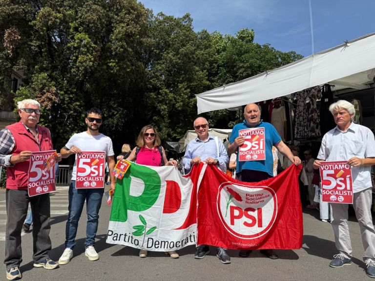 Referendum. PSI Siena alla manifestazione di supporto della campagna per i cinque sì