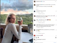 Isabella Ferrari incantata dalla Valdorcia. A Bagno Vignoni per girare una pellicola