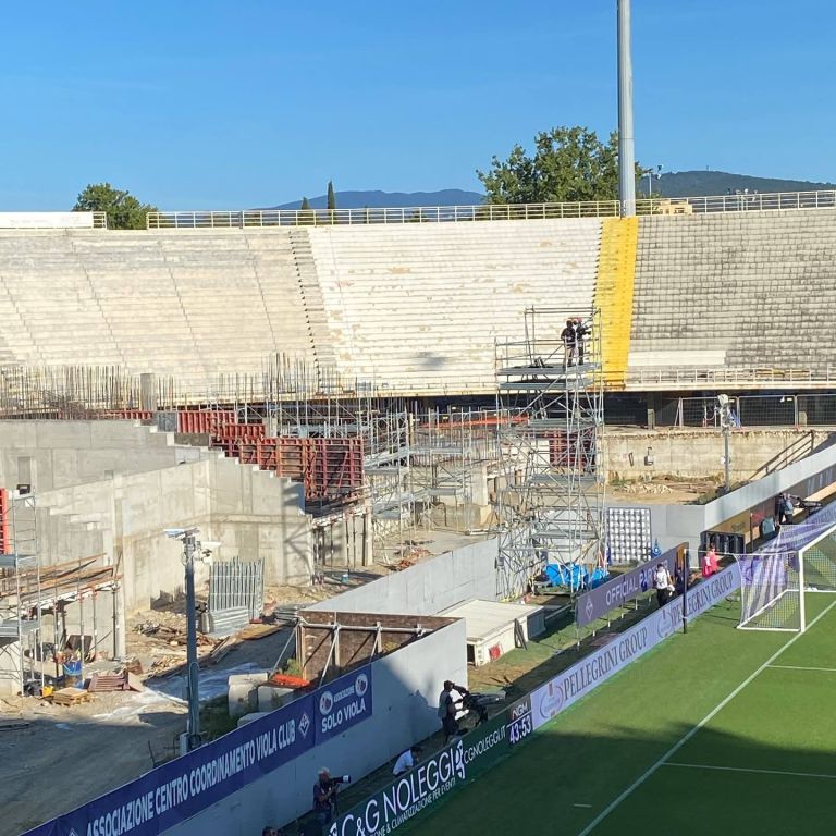 Centenario della Fiorentina senza curva Fiesole: sarà pronta solo nel 2027