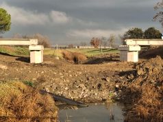 Ponte sul Canale Maestro della Chiana a Valiano, lavori proseguono regolarmente.