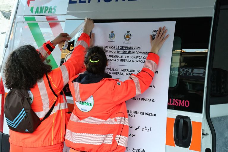 Empoli, disinnesco ordigno bellico: prevista nuova operazione il 18 gennaio