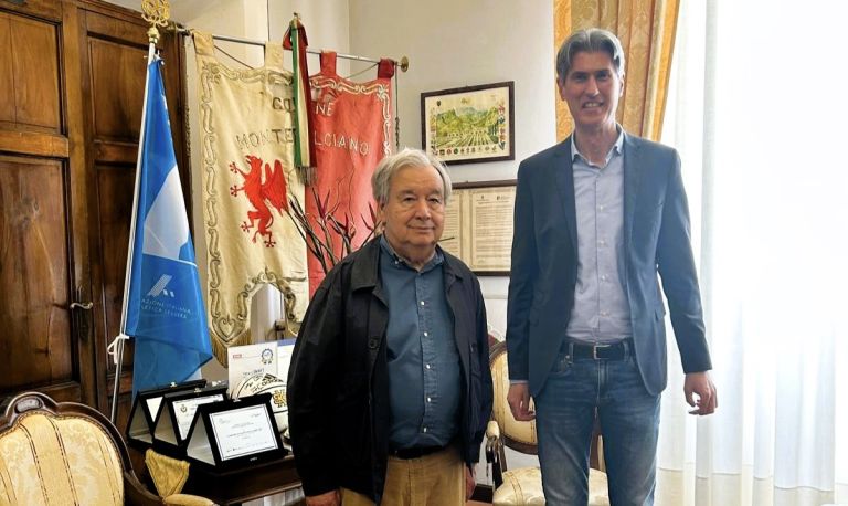 Il Segretario Generale dell’ONU Antonio Guterres in visita a Montepulciano