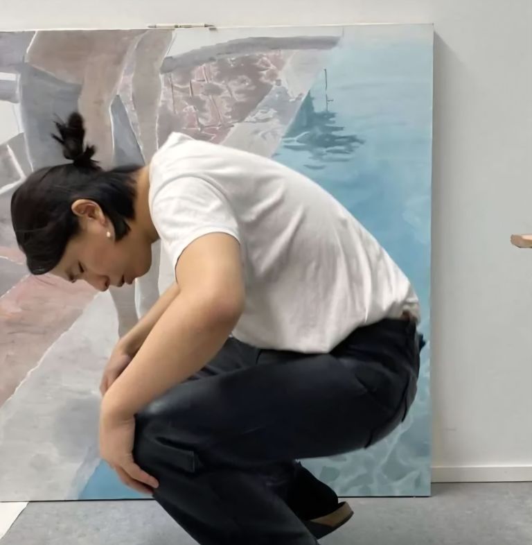Xiao Zhiyu alla Galleria Fuoricampo con Traveling While Lying Down