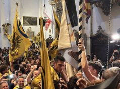La Contrada dell’Aquila con Diodoro e Tittia vince il Palio di luglio