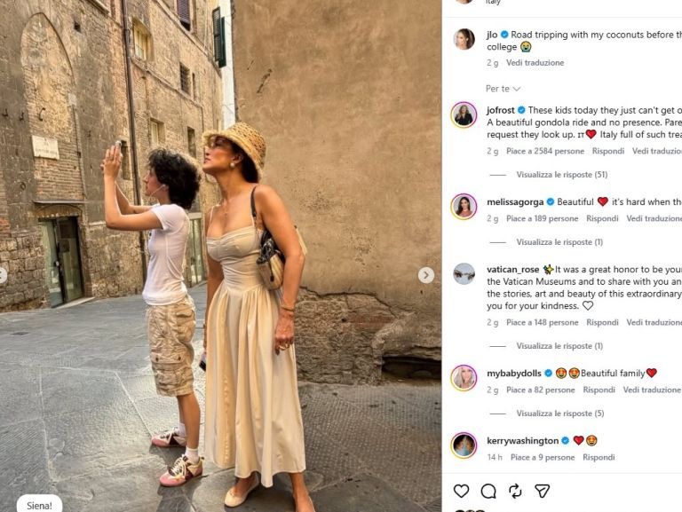 JLo e il Grand Tour condiviso con 240 milioni di persone. Spot per Siena e per banca Mps