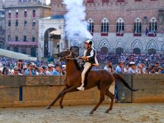 Palio di Siena. La contrada della Lupa vince la Provaccia